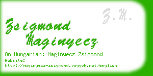 zsigmond maginyecz business card